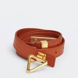 NWT AUTHENTIC Bottega Veneta Leather Point Lock Belt. S/M. Orig $790